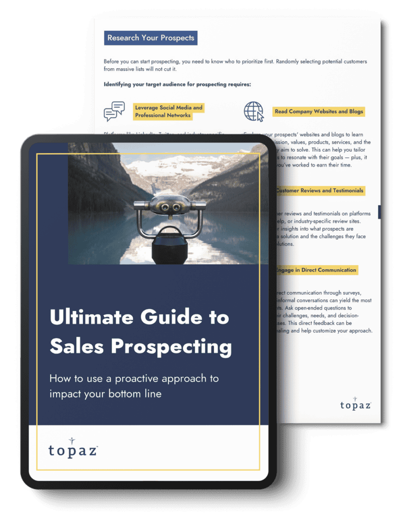 Sales prospecting ebook representation