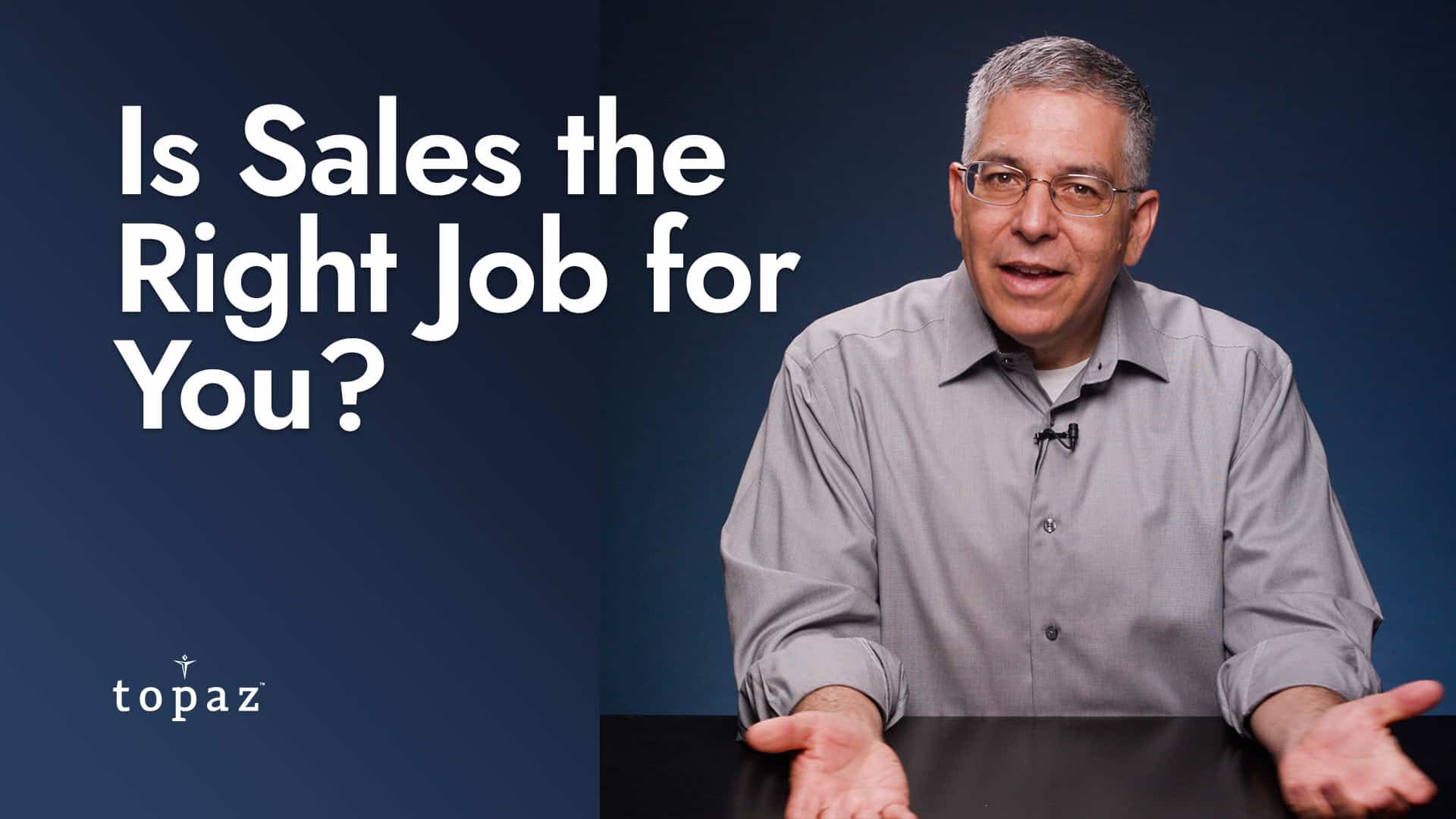Jorge Chavez at a Desk with Headline: Is Sales the Right Job for You?